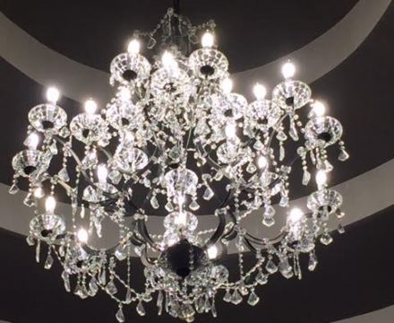 katy-chandelier lights install